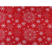 10cm Dekostoff  "große Weihnachtssterne auf Rot"   (Grundpreis €12,00/m)
